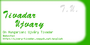 tivadar ujvary business card